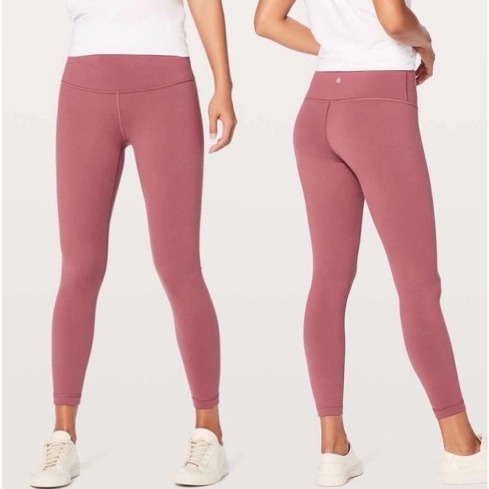Lululemon Wunder Under Hi-Rise 7/8 Tight Legging Merlot Sz 10 Pink Pant Yoga